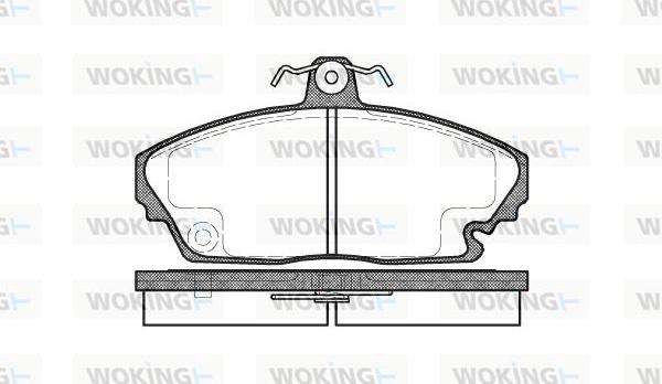 Woking P7353.00 - Bremžu uzliku kompl., Disku bremzes autodraugiem.lv