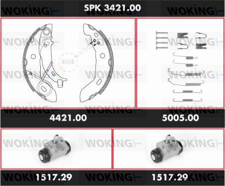 Woking SPK 3421.00 - Bremžu loku komplekts autodraugiem.lv