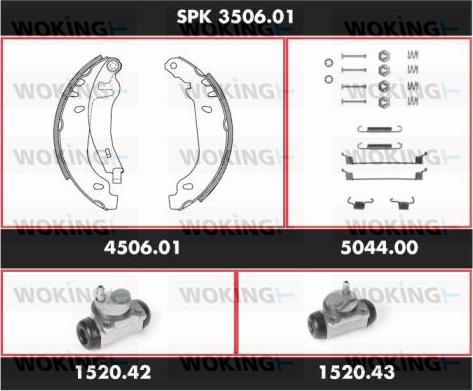 Woking SPK 3506.01 - Bremžu loku komplekts autodraugiem.lv