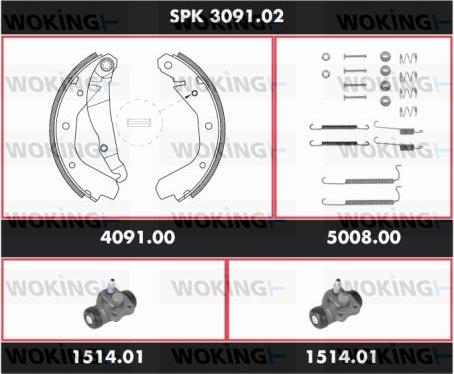 Woking SPK 3091.02 - Bremžu loku komplekts autodraugiem.lv