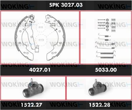 Woking SPK 3027.03 - Bremžu loku komplekts autodraugiem.lv