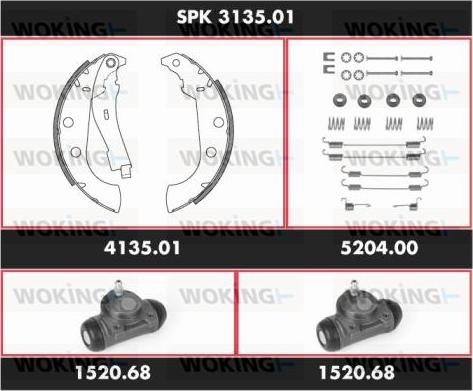 Woking SPK 3135.01 - Bremžu loku komplekts autodraugiem.lv