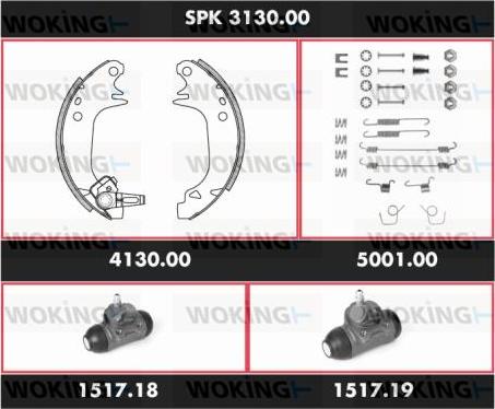 Woking SPK 3130.00 - Bremžu loku komplekts autodraugiem.lv