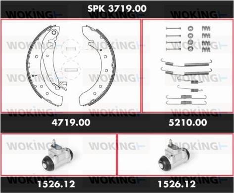 Woking SPK 3719.00 - Bremžu loku komplekts autodraugiem.lv