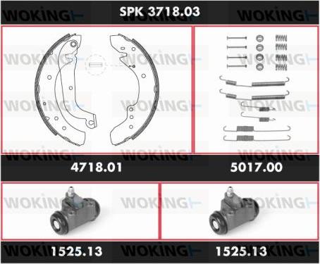 Woking SPK 3718.03 - Bremžu loku komplekts autodraugiem.lv