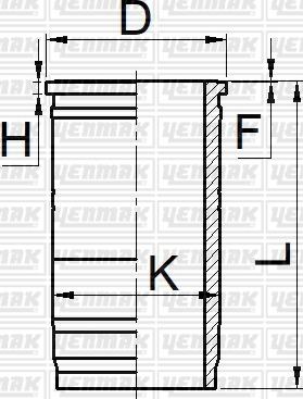 Yenmak 51-05628-000 - Cilindra čaula autodraugiem.lv