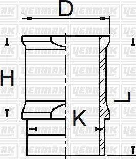 Yenmak 51-05872-000 - Cilindra čaula autodraugiem.lv