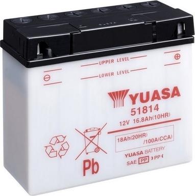 Yuasa 51814 - Startera akumulatoru baterija autodraugiem.lv