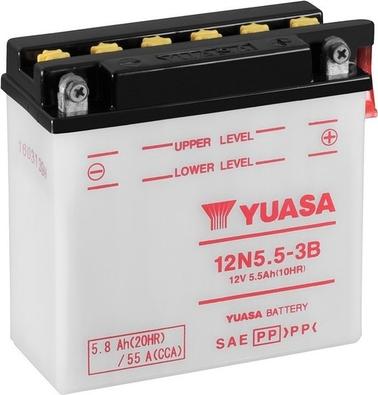 Yuasa 12N5.5-3B - Startera akumulatoru baterija autodraugiem.lv