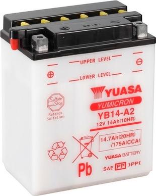 Yuasa YB14-A2 - Startera akumulatoru baterija autodraugiem.lv