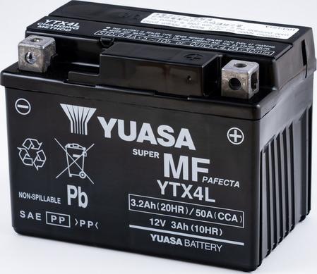 Yuasa YTX4L - Startera akumulatoru baterija autodraugiem.lv