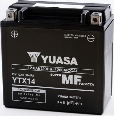 Yuasa YTX14 - Startera akumulatoru baterija autodraugiem.lv