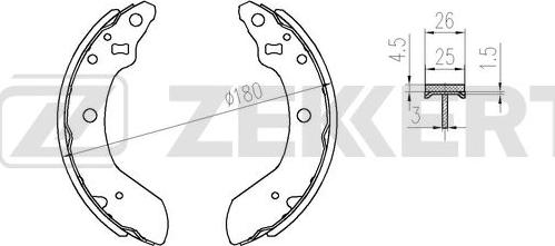 Zekkert BK-4358 - Bremžu loku komplekts autodraugiem.lv