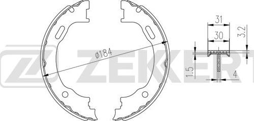 Zekkert BK-4325 - Bremžu loku komplekts autodraugiem.lv