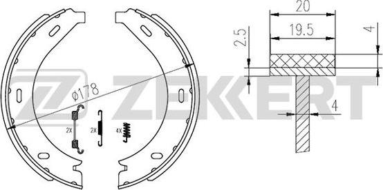 Zekkert BK-4297 - Bremžu loku komplekts autodraugiem.lv