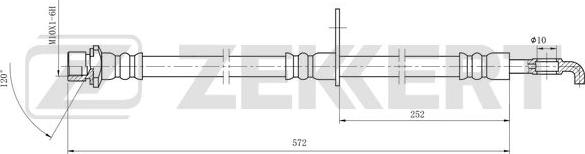 Zekkert BS-9497 - Bremžu šļūtene autodraugiem.lv