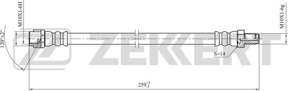 Zekkert BS-9451 - Bremžu šļūtene autodraugiem.lv