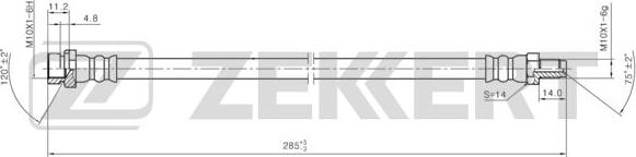 Zekkert BS-9466 - Bremžu šļūtene autodraugiem.lv