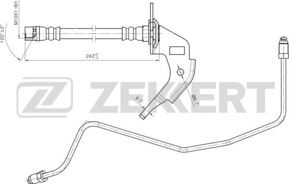 Zekkert BS-9460 - Bremžu šļūtene autodraugiem.lv