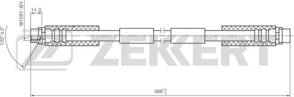 Zekkert BS-9461 - Bremžu šļūtene autodraugiem.lv