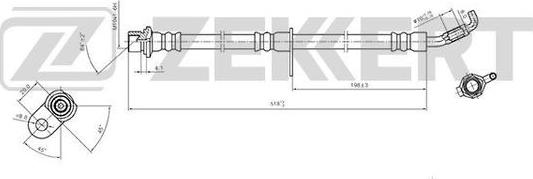 Zekkert BS-9418 - Bremžu šļūtene autodraugiem.lv