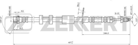 Zekkert BS-9488 - Bremžu šļūtene autodraugiem.lv