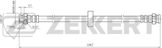 Zekkert BS-9433 - Bremžu šļūtene autodraugiem.lv