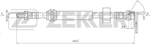 Zekkert BS-9428 - Bremžu šļūtene autodraugiem.lv