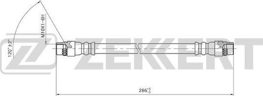 Zekkert BS-9423 - Bremžu šļūtene autodraugiem.lv