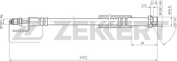 Zekkert BS-9478 - Bremžu šļūtene autodraugiem.lv