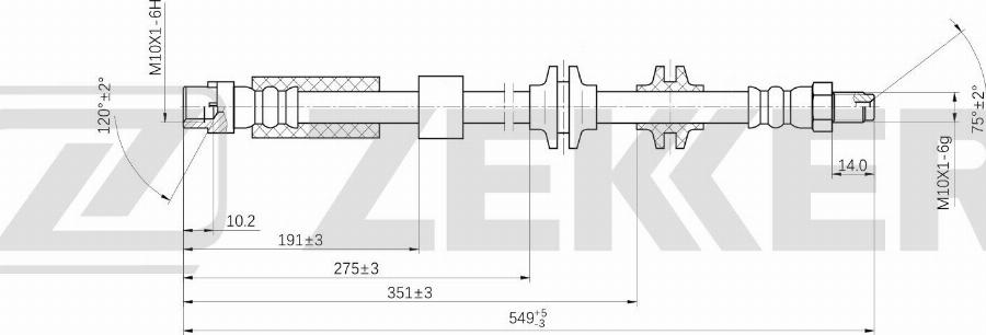 Zekkert BS-9548 - Bremžu šļūtene autodraugiem.lv