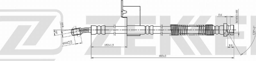 Zekkert BS-9543 - Bremžu šļūtene autodraugiem.lv