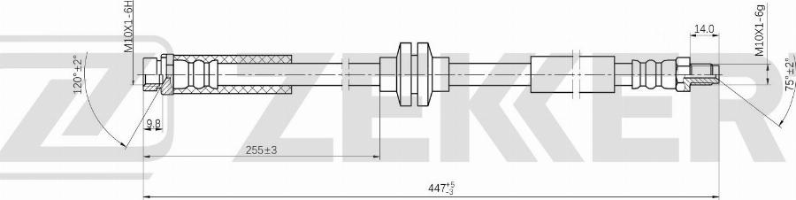 Zekkert BS-9551 - Bremžu šļūtene autodraugiem.lv