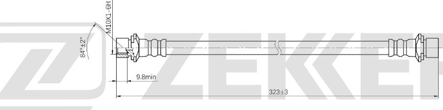 Zekkert BS-9552 - Bremžu šļūtene autodraugiem.lv