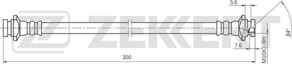 Zekkert BS-9522 - Bremžu šļūtene autodraugiem.lv