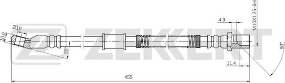 Zekkert BS-9527 - Bremžu šļūtene autodraugiem.lv