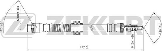 Zekkert BS-9098 - Bremžu šļūtene autodraugiem.lv