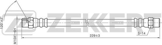 Zekkert BS-9001 - Bremžu šļūtene autodraugiem.lv
