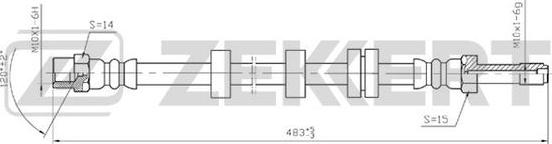 Zekkert BS-9082 - Bremžu šļūtene autodraugiem.lv