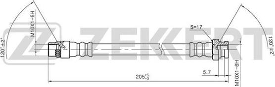 Zekkert BS-9021 - Bremžu šļūtene autodraugiem.lv