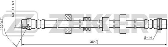 Zekkert BS-9074 - Bremžu šļūtene autodraugiem.lv