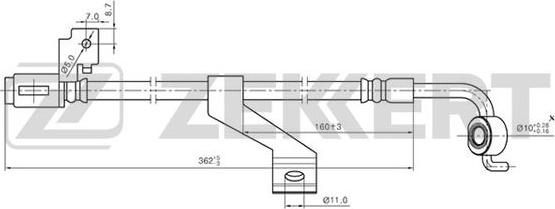 Zekkert BS-9162 - Bremžu šļūtene autodraugiem.lv