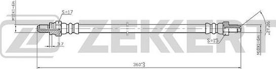 Zekkert BS-9391 - Bremžu šļūtene autodraugiem.lv