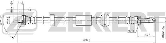 Zekkert BS-9308 - Bremžu šļūtene autodraugiem.lv