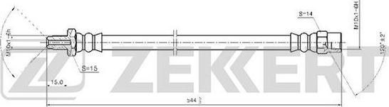 Zekkert BS-9389 - Bremžu šļūtene autodraugiem.lv