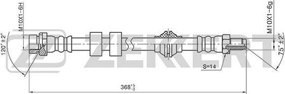 Zekkert BS-9386 - Bremžu šļūtene autodraugiem.lv