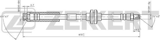 Zekkert BS-9249 - Bremžu šļūtene autodraugiem.lv