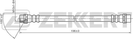 Zekkert BS-9257 - Bremžu šļūtene autodraugiem.lv