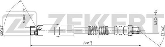 Zekkert BS-9286 - Bremžu šļūtene autodraugiem.lv