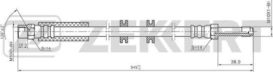 Zekkert BS-9231 - Bremžu šļūtene autodraugiem.lv